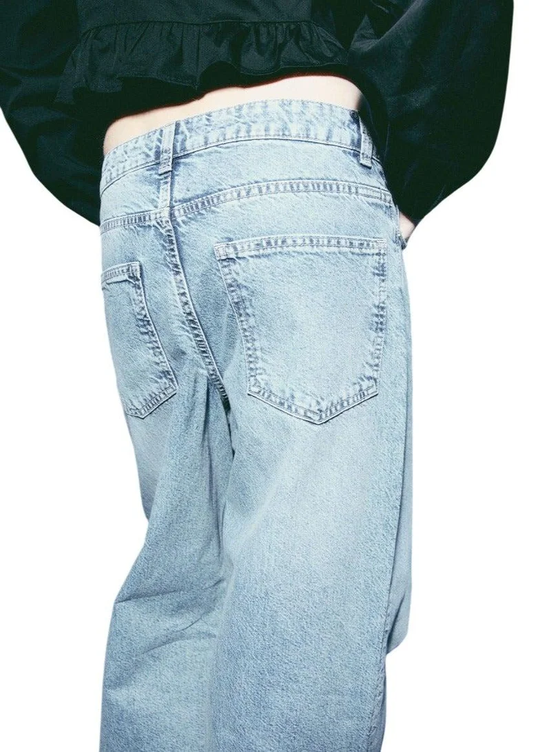 اتش اند ام جينز واسع الساق